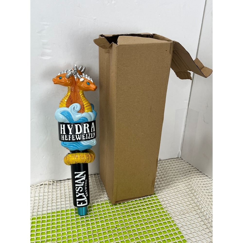 Elysian Brewing Hydra Hefeweizen Beer Tap Handle good Chip Horn